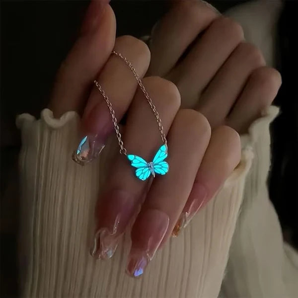 COLLAR + PULSERA: MARIPOSA LUMIONOSA