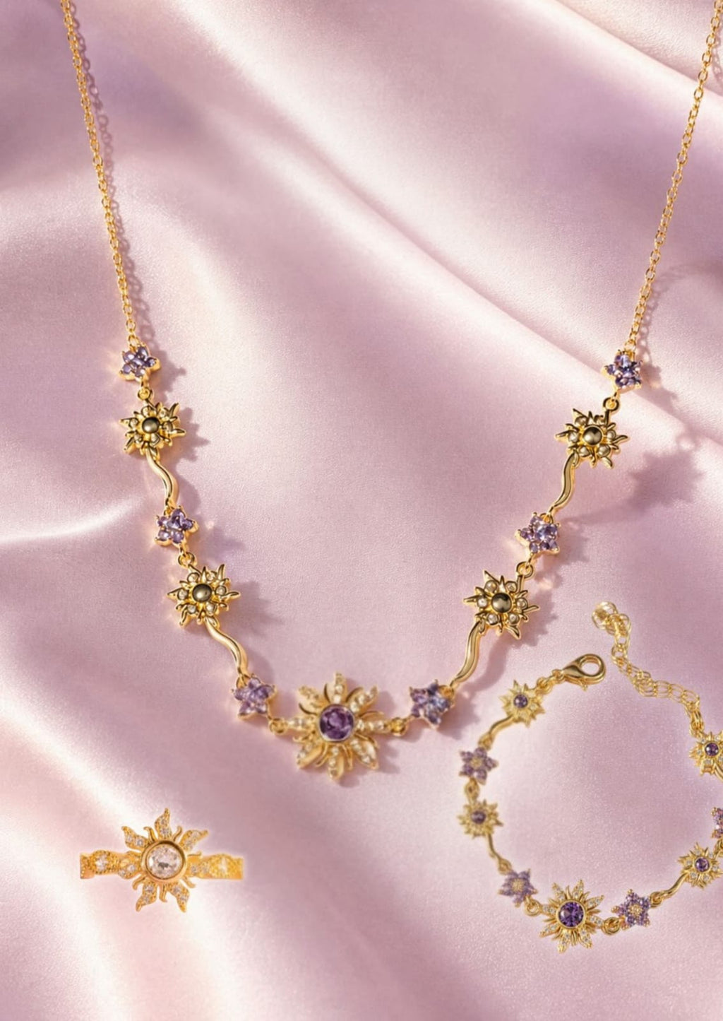 SET RAPUNZEL: COLLAR, PULSERA Y ANILLO