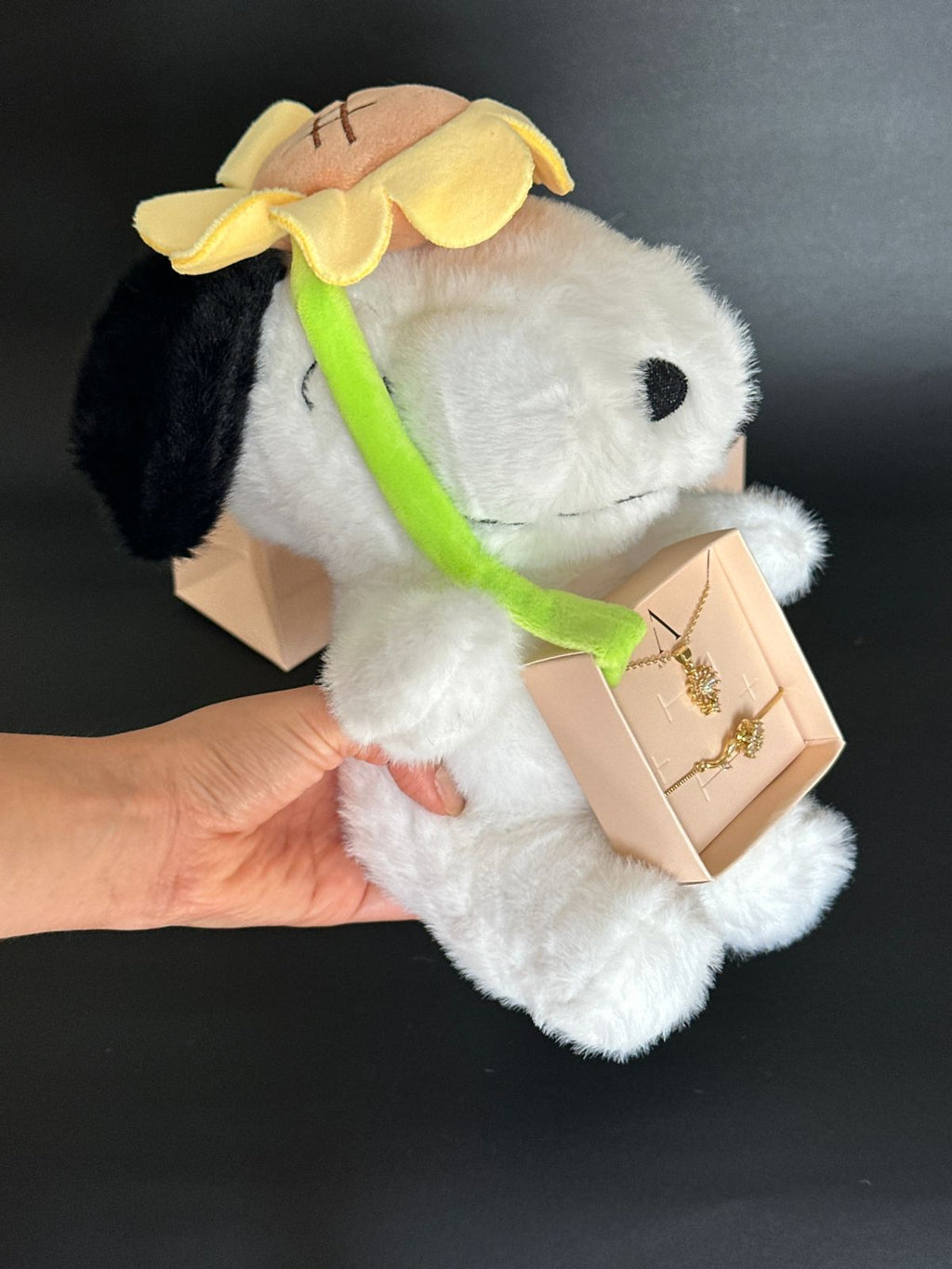 SET GIRASOL + PELUCHE SNOOPY