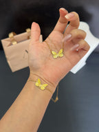 MARIPOSA LUMINOSA AMARILLA: COLLAR + PULSERA