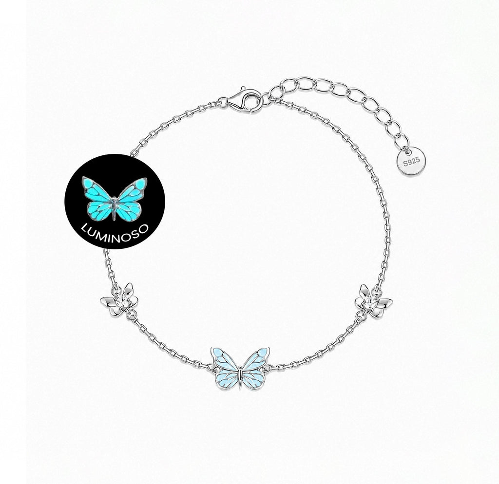 COLLAR + PULSERA: MARIPOSA LUMIONOSA