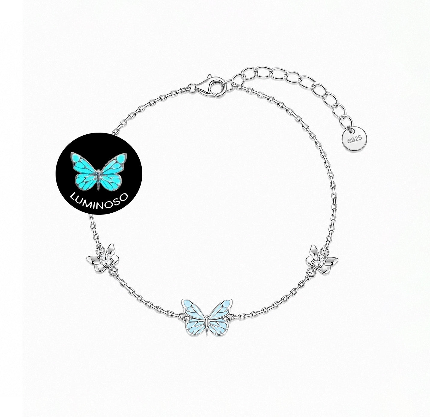 COLLAR + PULSERA: MARIPOSA LUMIONOSA
